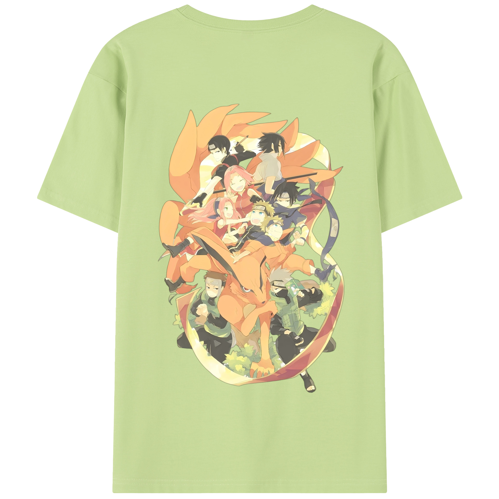 （画像用） NARUTO -ナルト- うずまき ナルト Uzumaki Naruto 綿100％半袖Tシャツ（背面プリント）